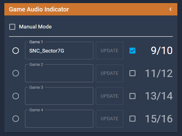 Game Audio Indicator Panel